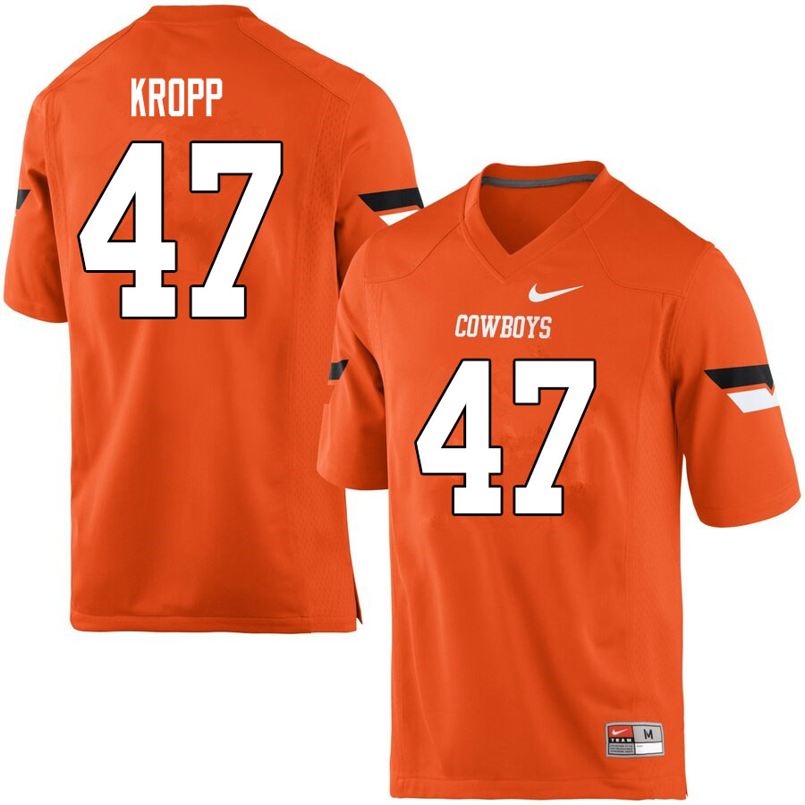 Men #47 Carson Kropp Oklahoma State Cowboys College Football Jerseys Sale-Orange